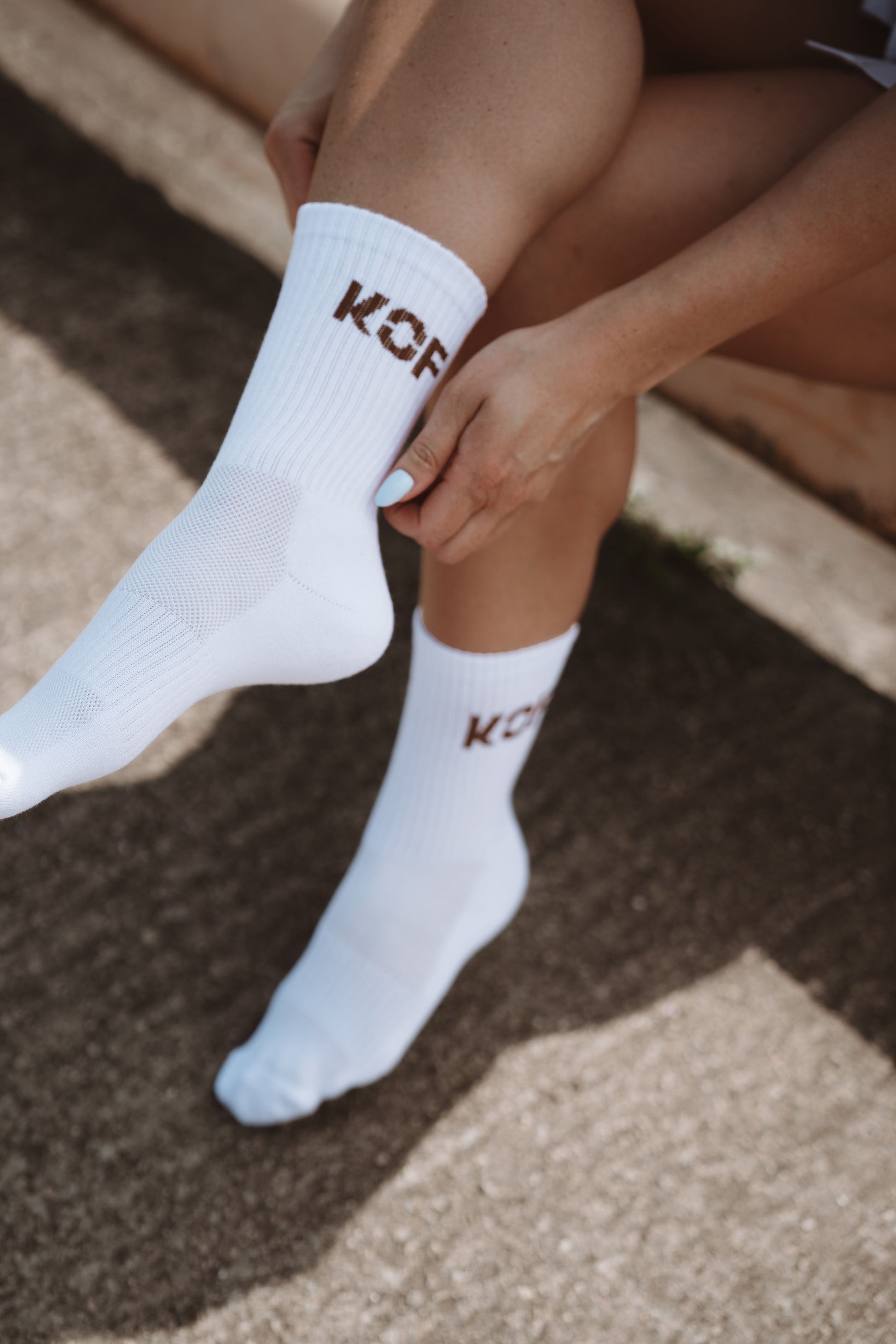 KOF Unisex Socks with beige title OEKO-TEX®